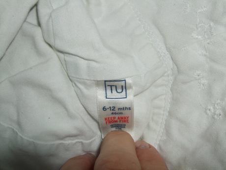 Biely klobúčik 6-12 mesiacov, tu,68