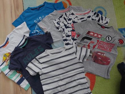 Tričká s krátkym rukávom 7 kusov, 110