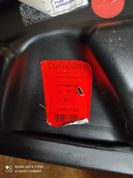 Detská autosedačka, concord