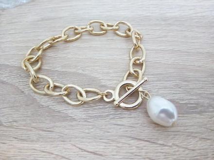 Nastaviteľný náramok s perličkou,