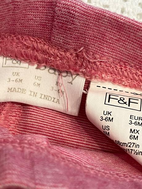 Dievčenské legíny s mašličkou ružové f&f (3-6mes.), f&f,68
