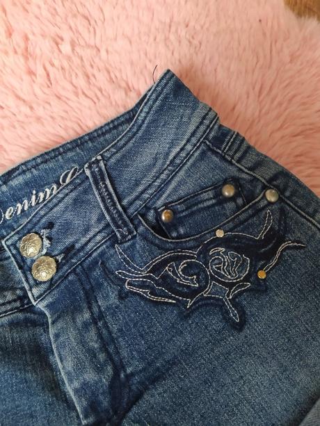 Riflové kraťasy, denim,140