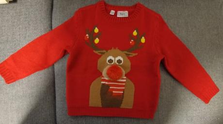 Vianočný sveter 98/104, nový, bonprix,98