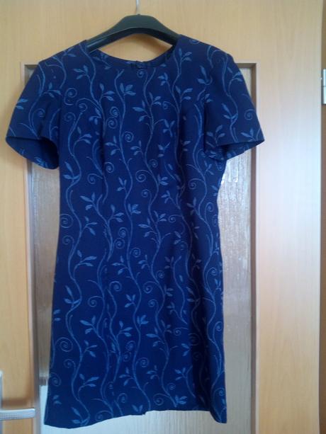 Dámske šaty tmavomodré s potlačou (s), s