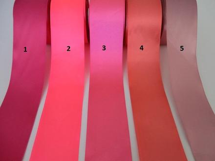 Saténová stužka 50 mm - ružové odtiene ii, 