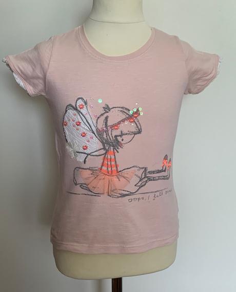 Next ružové tričko s vílou, next,116