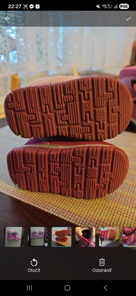 Bordovo ružové cortina čižmičky, 20