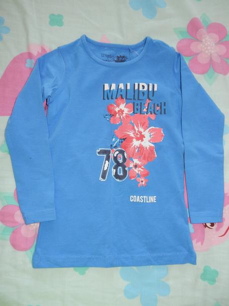 Tričko dlhý rukáv malibu beach, okay,116