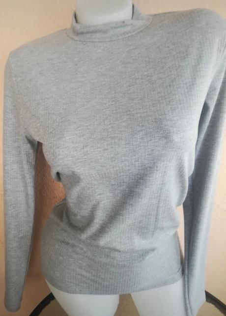 Rolák rebrovaný, dlhý rukáv, sivý, m, amisu,m