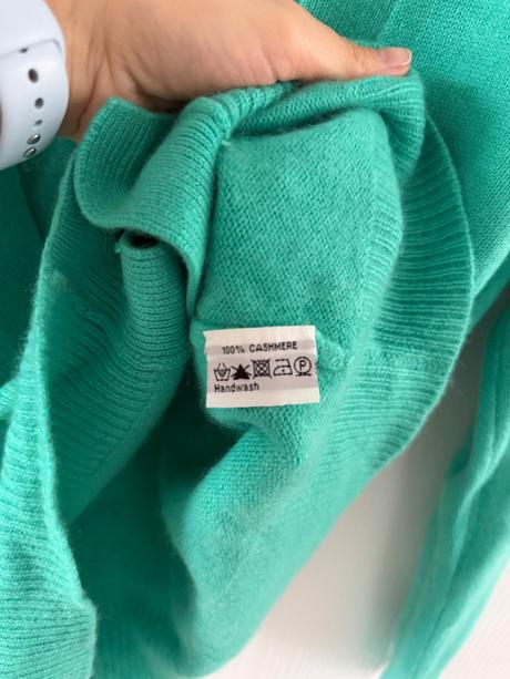 Kašmírový kardigan morskej modrej farby, m