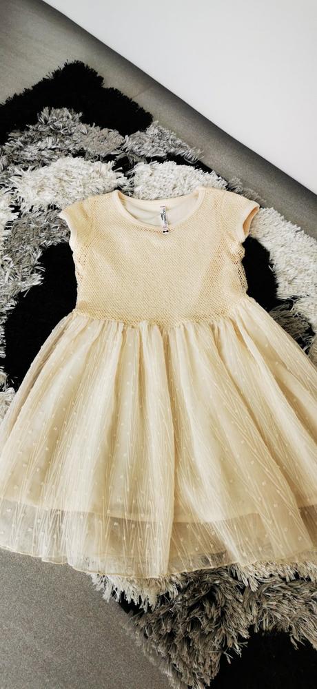 Príležitostne šaty+ svetrik veľ. 110-116, coccodrillo,110