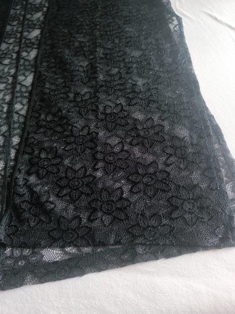 Čipkované dlhé kimono na pláž, l