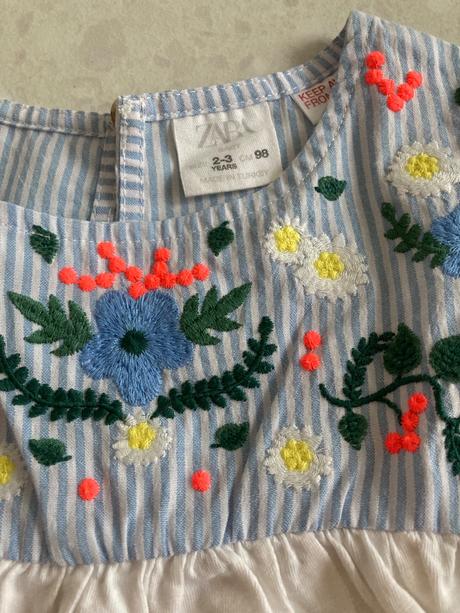 Vyšívaná blúzka, zara,98
