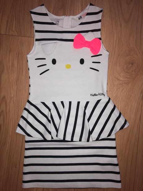 Šaty hello kitty top stav, h&m,110