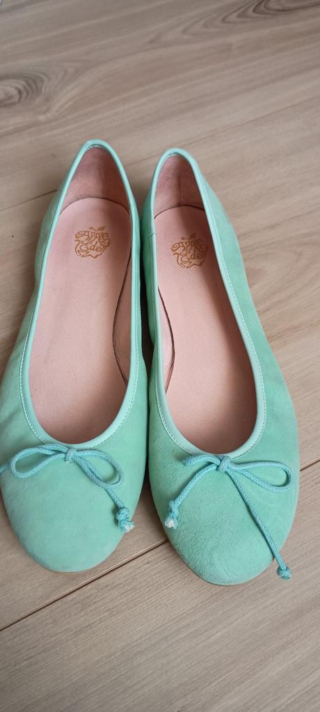 Balerínky pre dámu mätove celokožené apple eden, 41