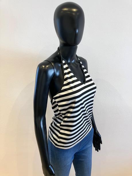 Dámsky pásikavý letný top, m