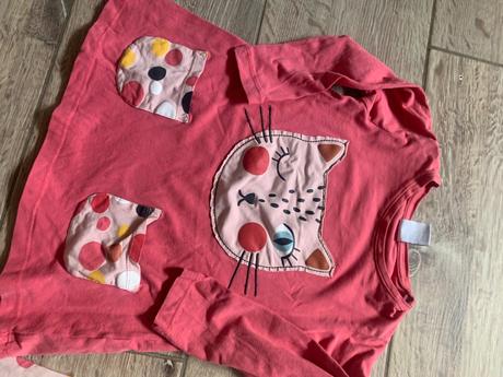 Lindex šaty/tunika a legíny s mačkou 86/92, lindex,92