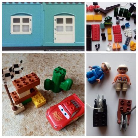 Lego duplo ( panaci, mc gueen) a stavebnica,
