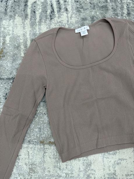 Rebrovaný crop top, amisu,xs