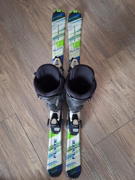 Lyže 110cm + lyžiarky, 110-119 cm