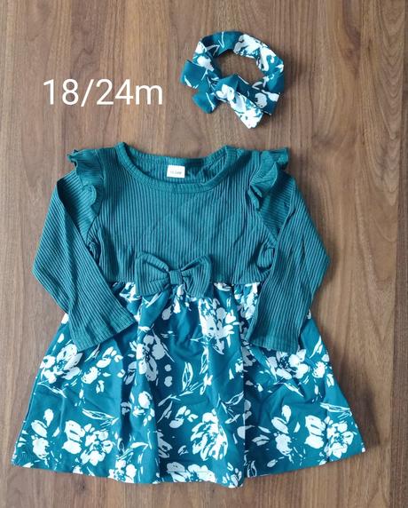 Šaty 2-3r a capacky 6/12m, 92