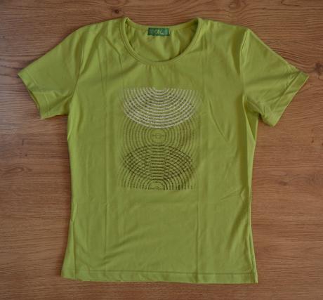 Zelené tričko s potlačou, s