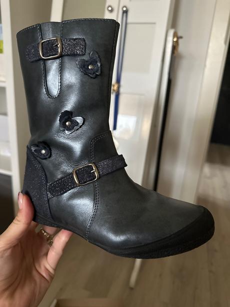 Kožené čižmy, vertbaudet,32