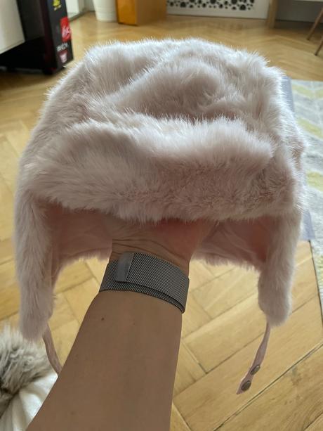 Zimne ciapky, vel. 110/128, ruzova a biela, 110