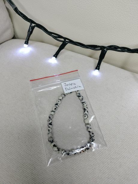 Handmade náramok z kryštálu jaspis dalmatin, 