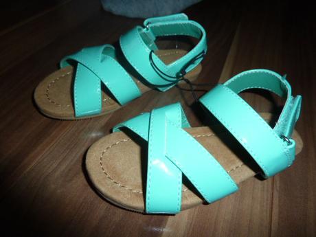 Tyrkysové sandalky, h&m,26
