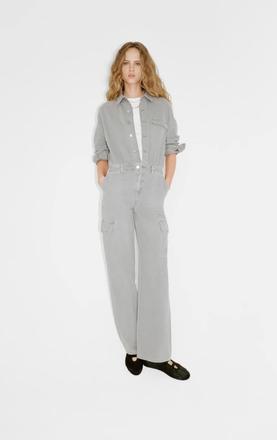 Zara riflove overaly sivý / béžový, zara,m