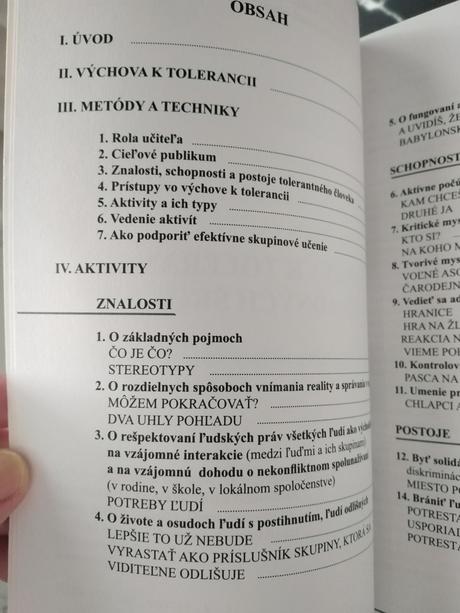 Výchova k tolerancii, 