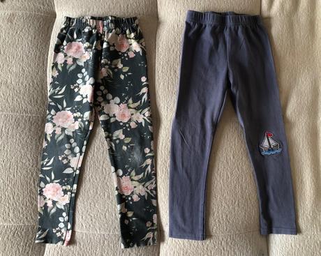 2x handmade bavlnené legíny, lily grey, 104, 104