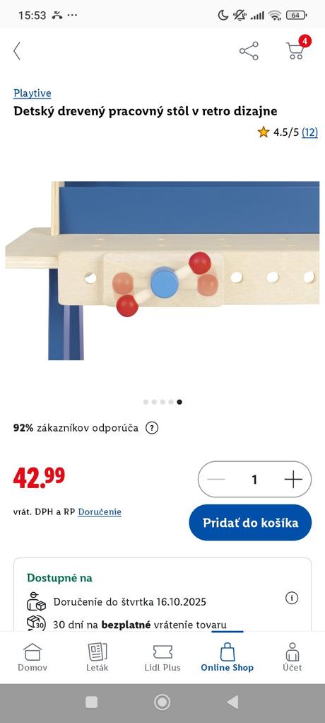 Retro dielňa - stolík s náradím,