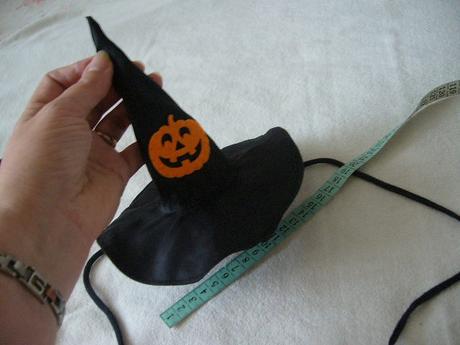 Hallowen klobuk+našivky, 