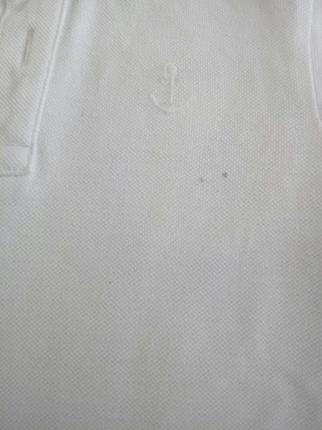 Biele tričko s golierom, polokošeľa, 116