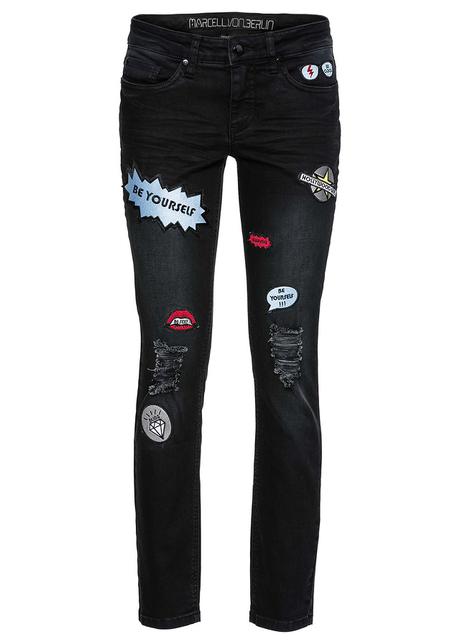 Rifle s nášivkami, bonprix,xl