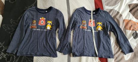 Tricka s dlhým rukávom dvojicky, c&a,116