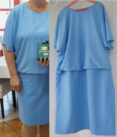 Belasé elegantné šaty, v. xl/xxl, č.46, 46