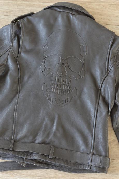 Motorkárska kožená bunda, xl