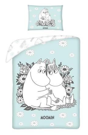 Obliečky do postieľky mumínci 100/135, 40/60, šírka (cm): 100,dĺžka (cm): 135