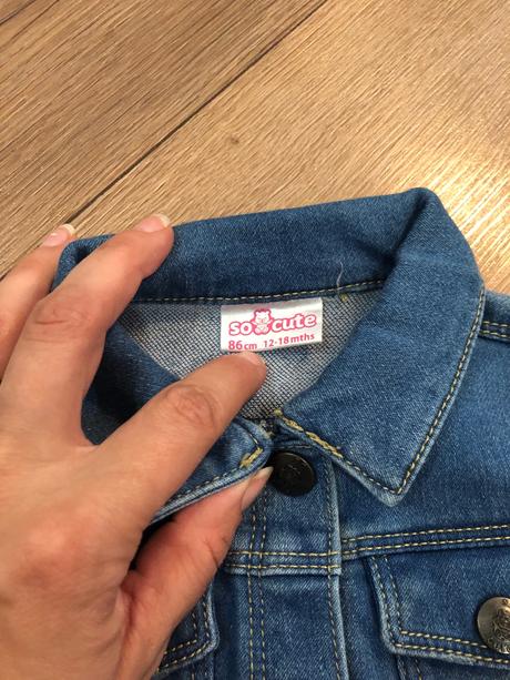 Riflová bunda pre dievča, pepco,86