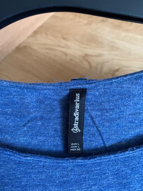 Modré tričko, stradivarius,l
