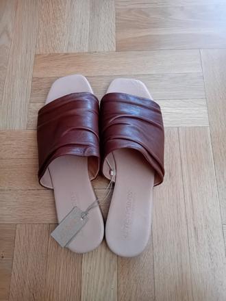 Kožené šľapky ten points, 42