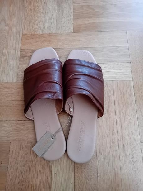 Kožené šľapky ten points, 42