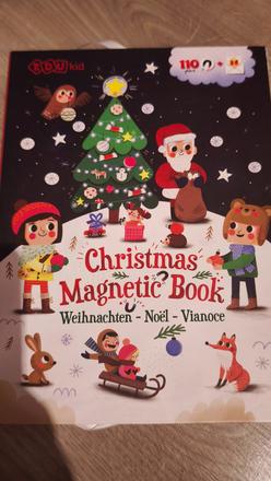 Edukid magnetická kniha vianoce christmas magnet,