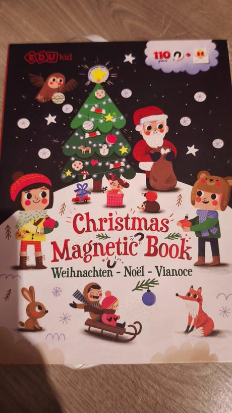 Edukid magnetická kniha vianoce christmas magnet, 