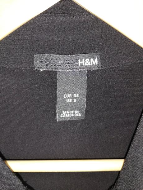Elegantné čierne šaty, h&m,36