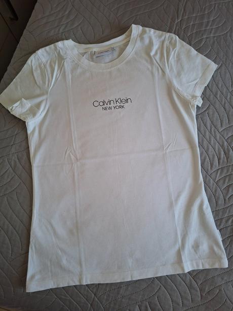 Calvin klein biele tricko, calvin klein,m