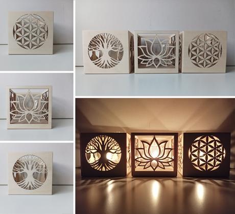 Svietnik / strom života / kvet života a kvet lotos, 